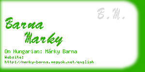 barna marky business card